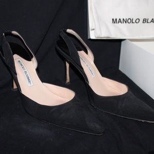 Manolo Blahnik Black Slingback shoes
